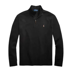Polo Long Sleeve Zip Knit Black XXL Herren