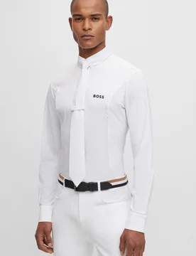 Equestrian Herren Turniershirt NORMAN, white L - BOSS - FashionsVida