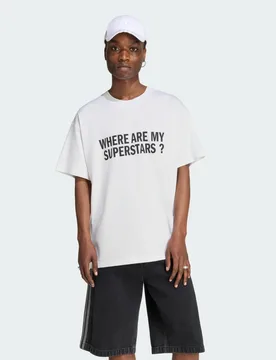 T-SHIRT WHERE ARE MY SUPERSTARS UOMO XS White - Adidas - FashionsVida