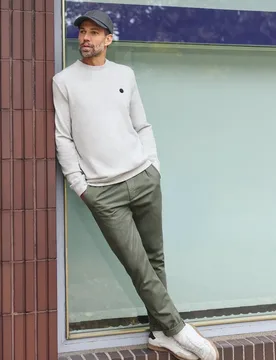 Street One Slim Leg Chino mit Stretchbund male Grün - Street One MEN - FashionsVida