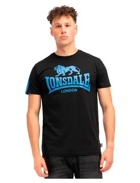 T-shirt à Manches Courtes Henconner Black / Blue M - Lonsdale - FashionsVida