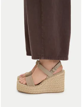 Espadrilles Wedge Espad 70 Webbing Lth HW0HW02901 Beige 37 female - Calvin Klein - FashionsVida
