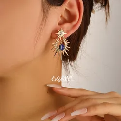 New Vintage Earrings Eight-pointed Star Tassel Niche Personalized Jewelry