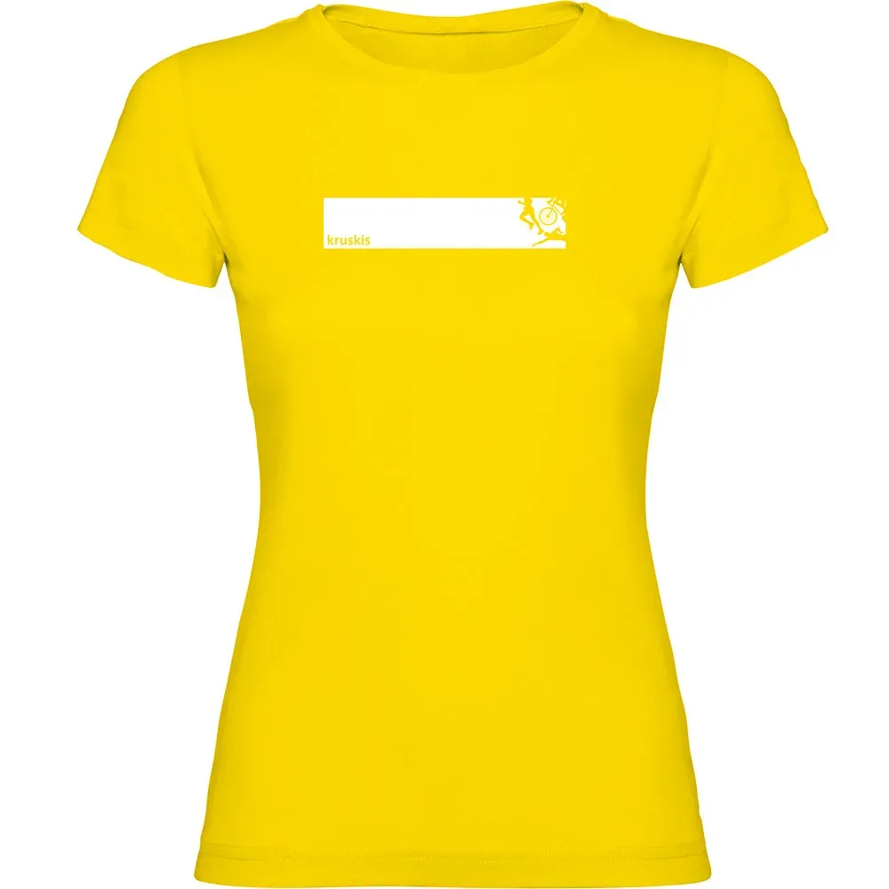Maglietta A Maniche Corte Triathlon Frame Yellow S - Kruskis - FashionsVida