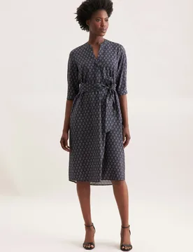 Tunikakleid mit romantischem Print Grau 36 - Seidensticker - FashionsVida