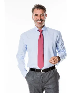 Camisa algodón de hombre soft slim fil a fil en - Wickett Jones - FashionsVida