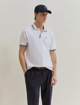 Polo de algodón piqué de hombre de corte regular - Lion of Porches - FashionsVida