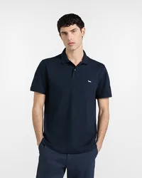 Harmont&blaine polo basic piquet stretch uomo blu navy