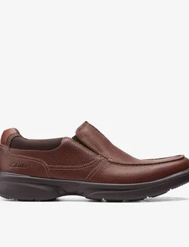 Mens Bradley Free Tan Tumbled Shoes - Brown - Size Uk 8.5 - Clarks - FashionsVida