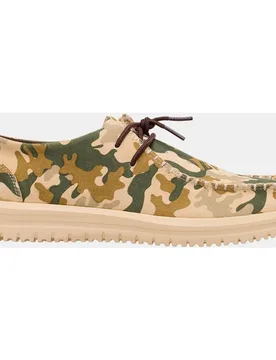 Zapatos de cordones de hombre en tejido estampado - HeyDude - FashionsVida
