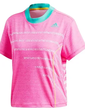Seasonal Short Sleeve T-shirt Shock Pink M - Adidas - FashionsVida