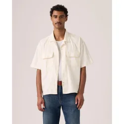 Camisa crop de hombre de manga corta