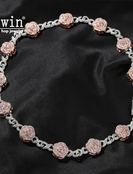 Uwin Rose Infinity Chain Full Iced Out Cubic Zircon Fashion Luxurious Choker HipHop Jewelry - Aliexpress - FashionsVida