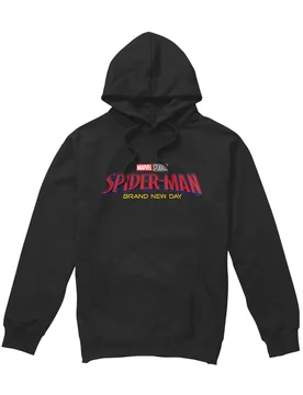 Unisex Spiderman Brand New Day Logo Hoodie, Black Size: XL - Black - Size: XL - Marvel - FashionsVida