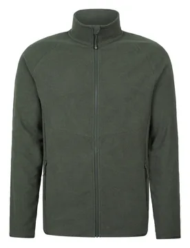 Milburn Mens Grid Fleece - Green - Mountain Warehouse - FashionsVida