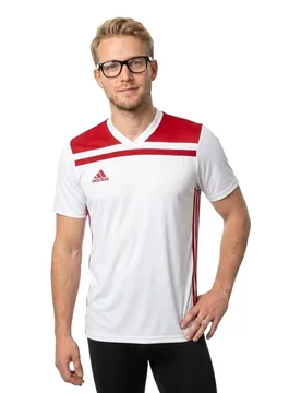 T-shirt à Manches Courtes Regista 18 White / Power Red M - Adidas - FashionsVida