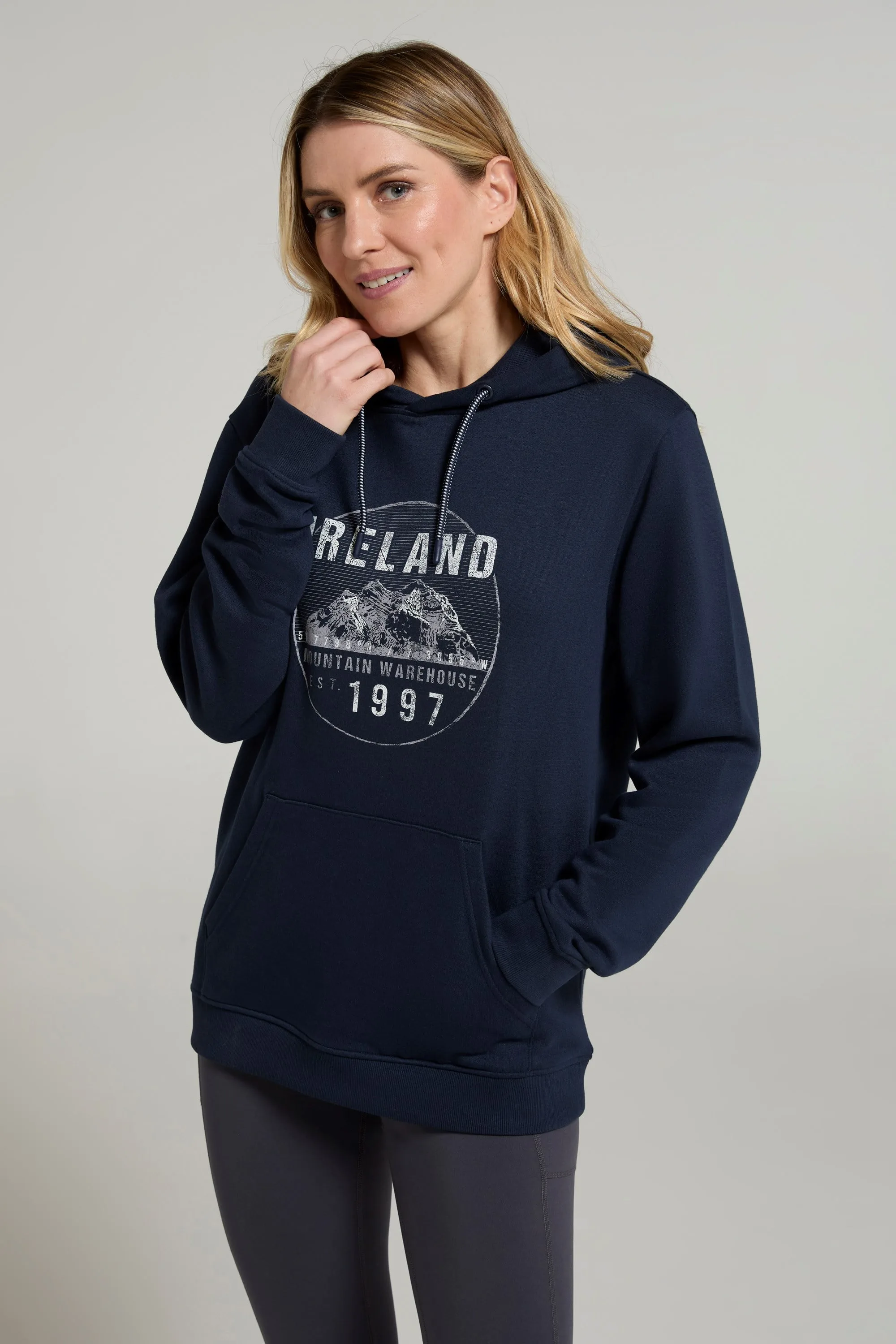 Ireland Circle Mountain Overhead Hoodie - Navy - Navy - Size: S - Mountain Warehouse - FashionsVida