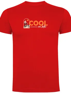 Maglietta A Maniche Corte Cool On Bike Red - Kruskis - FashionsVida