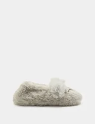 Kids' Animal Elastic Back Slippers (4 Small - 2 Large) Grey Female