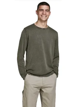 Pull Leo Dusty Olive XL - Jack & jones - FashionsVida