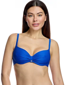 Top de bikini de mujer con aros y efecto drapeado central - Ory - FashionsVida