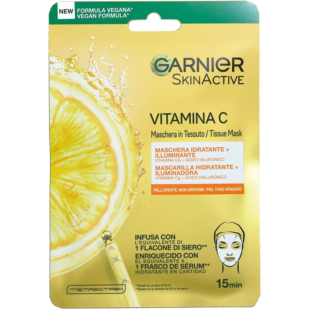 Mascarilla hidratante e iluminadora Vitamina C Skin Active - Garnier - FashionsVida