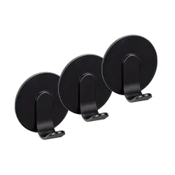 Turbo-Loc® Wandhaken „Bivio“, 3er Set, schwarz matt
