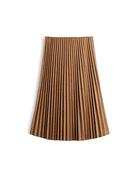 Jupe mi-longue RYHA marron clair 42 - Opus - FashionsVida