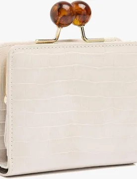 Cartera de mujer pequeña con cierre de botón en liso - Parfois - FashionsVida