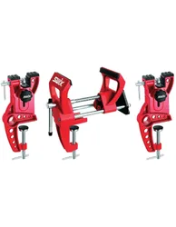 Dreiteiliger Schraubstock Power Pro Vise 155mm Rot