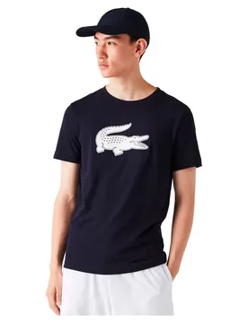 Maglietta A Maniche Corte Th202-00 Navy / White XL - Lacoste - FashionsVida