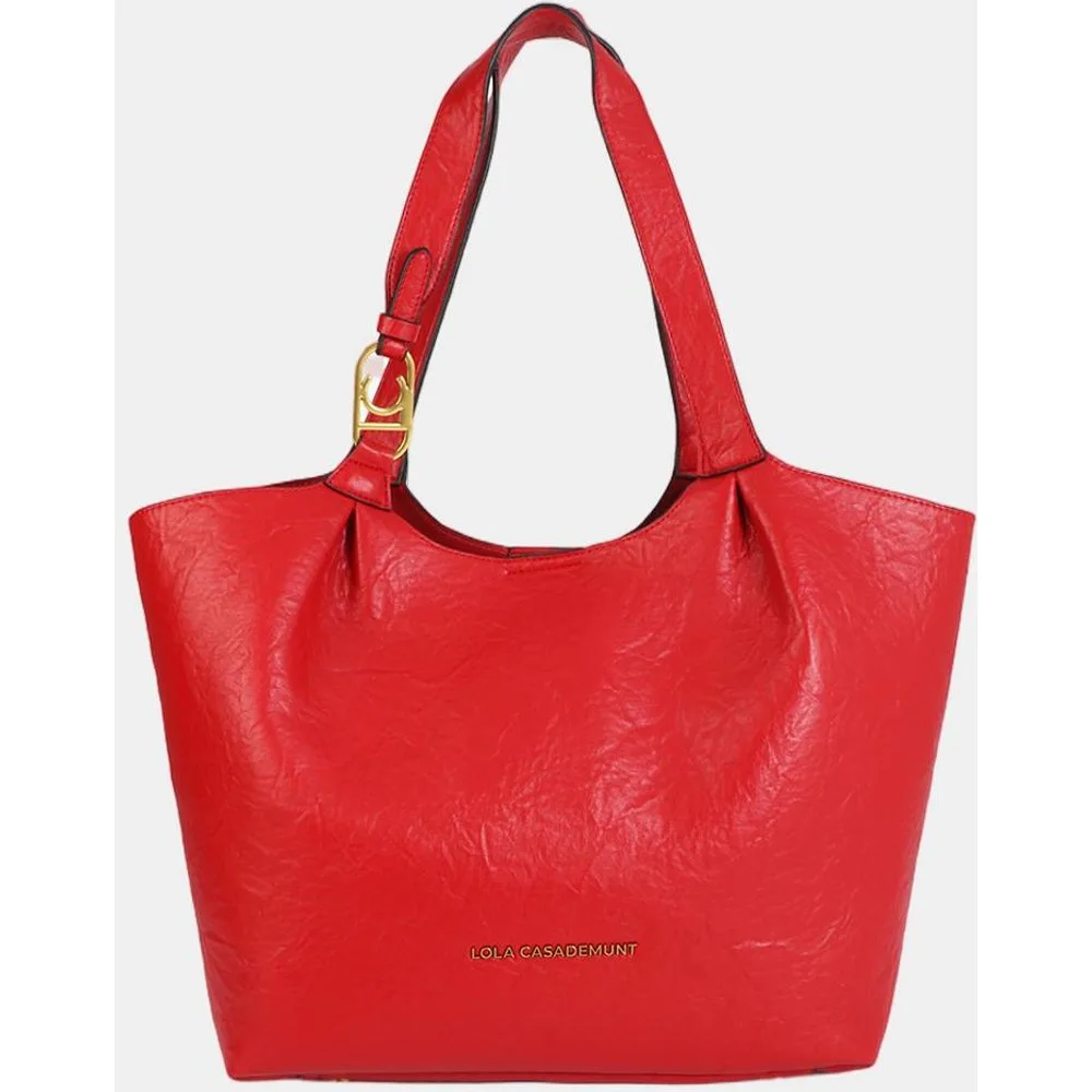 Shopper pliegues y logo en asa - Lola Casademunt - FashionsVida