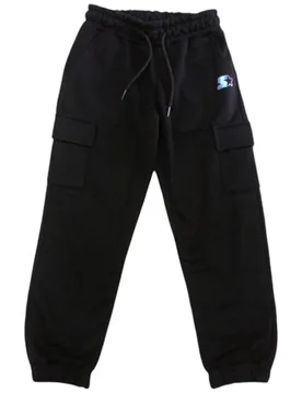 Pantalone Nero C/tasconi In Felpa 3281 B ST - Starter - FashionsVida
