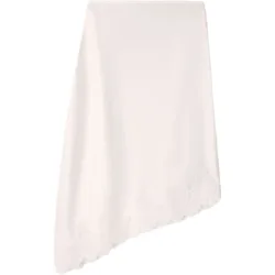 Falda midi asimétrica satinada con encaje