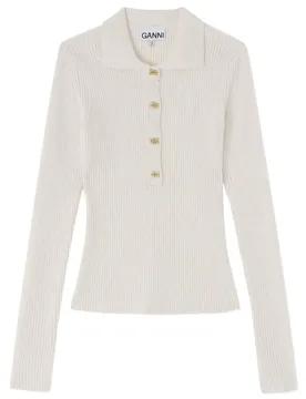 GANNI T-shirt e Polo Ivory - Ganni - FashionsVida