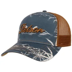 Minimal Aloha Print Trucker Cap by - navy - Female - Size: One Size
