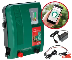AKO DUO Power XI8000 Smart 12 V Weidezaungerät enthält AGM-Akku