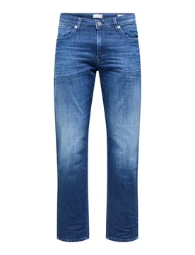 Jean Straight Scott Medium Blue Denim 30 - Selected - FashionsVida