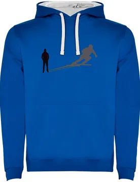 Sweat à Capuche Shadow Ski Two-colour Royal Blue / White L - Kruskis - FashionsVida