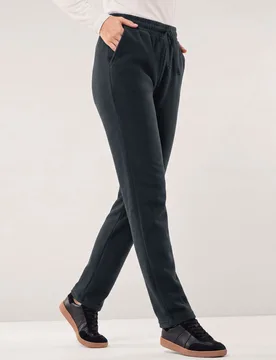 Freizeithose Thermo-Fleece, #untersetzte Größen, Farbe Schwarz, 23, wärmendes Microfleece besonders leicht und weich Damen - Walbusch - FashionsVida