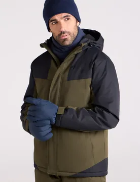 Dusk' Mens Ski Jacket Water Resistant Windproof Winter Coat Forest Green - Size X-Large - Mountain Warehouse - FashionsVida