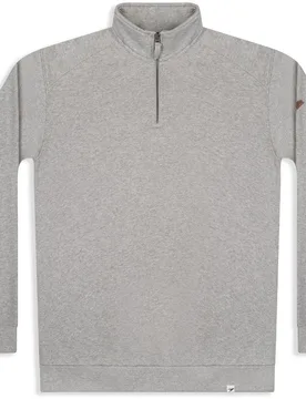 Women's Erin Quarter Zip Sweatshirt - Ash Marl - Silverstick - FashionsVida