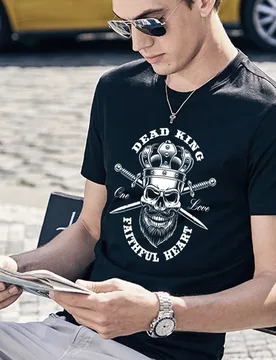 Summer O-neck Men Clothes Harajuku T-shirts Casual Tops Tees Fashion King Printing Male Clothing All-match Short Sleeve T Shirt - Aliexpress - FashionsVida