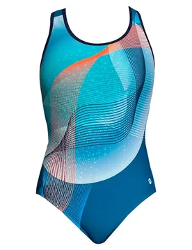 Brunei Sport Back Swimsuit Petrol 38 Women - Ras - FashionsVida