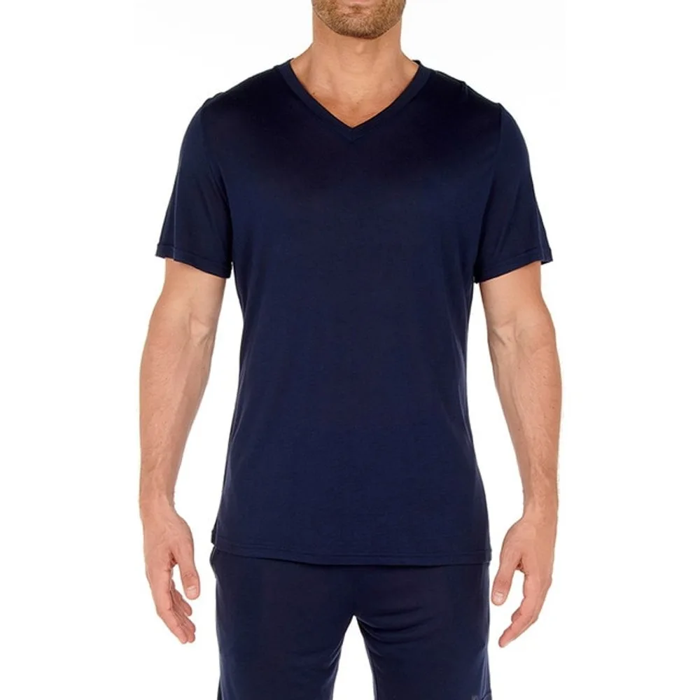 Camiseta de bre de manga corta de modal - HOM - FashionsVida