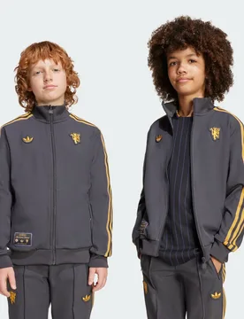 Track top Terrace Icons Manchester United FC 7-8A Utility Black - Adidas - FashionsVida