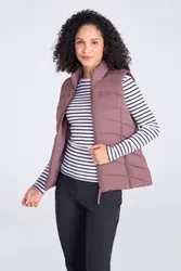 Opal Womens Padded Gilet - Taupe - Taupe - Size: 6