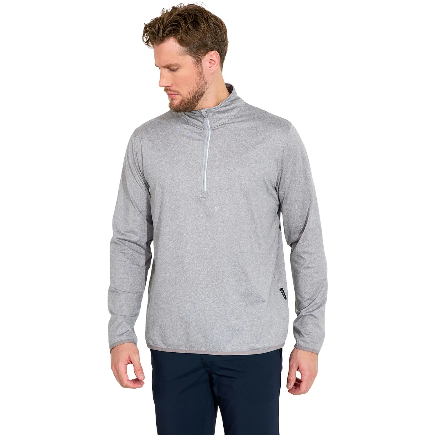 Layer Cradoc Fleece 1/2-Zip, hellgrau s - Abacus - FashionsVida