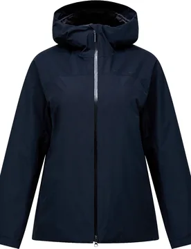 Veste imperméable de randonnée - W Treeline Insulated Jacket Black Motion Grey - Taille M - Noir - Peak Performance - FashionsVida