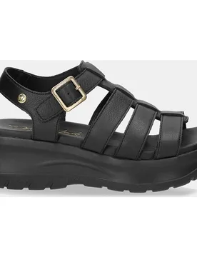 Sandalias Naila de mujer en piel con plataforma - Panama Jack - FashionsVida